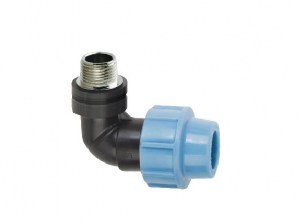 Колено 90 градусов усиленное с наружной(латунной) резьбой